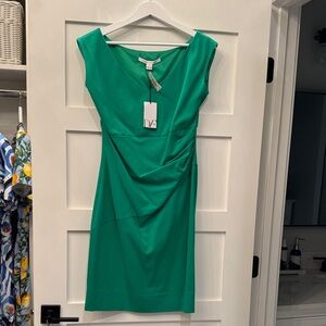 Diane Von Furstenberg Vibrant Green Midi Dress